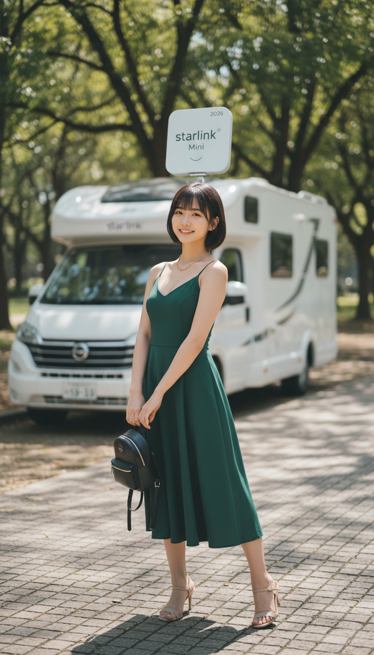 車中泊 衛星通信 スターリンクミニ 2026 導入 - lifestyle photo